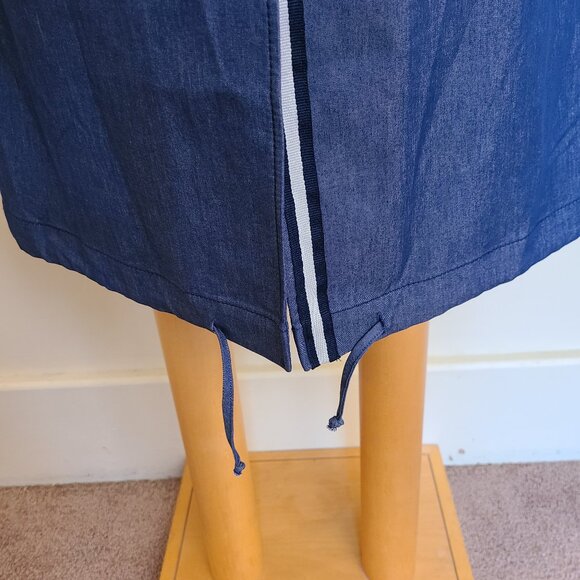 Alvina Long Hooded Lightweight Blue Trench Coat - Picture 7 of 10